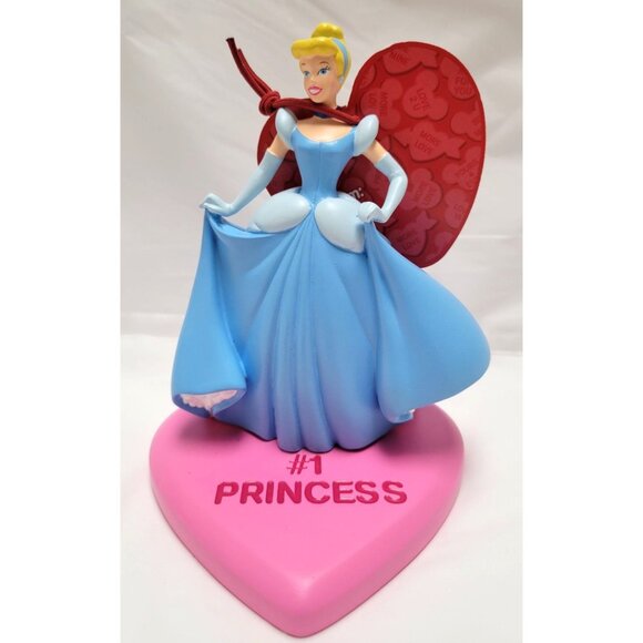 Disney Store Cinderella Figurine #1 Princess Pink Heart Base 5" Tall - Picture 1 of 10